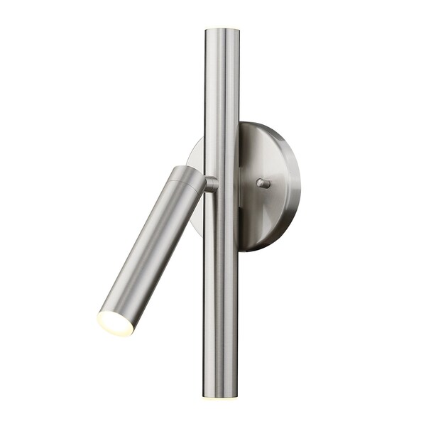 Z-Lite Forest Wall Sconce, 3-Light, 4.75 In.W x 4 In.L x 13.25 In.H, Brushed Nickel/Brushed Nickel 917-3S-BN-LED - main